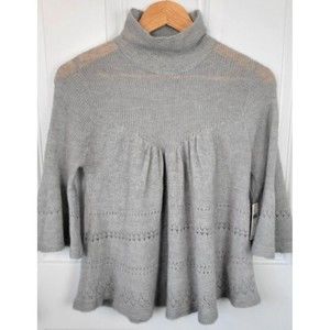 NWT Anthropologie Feather Bone Merino Wool & Baby Alpaca Blend Sweater S…